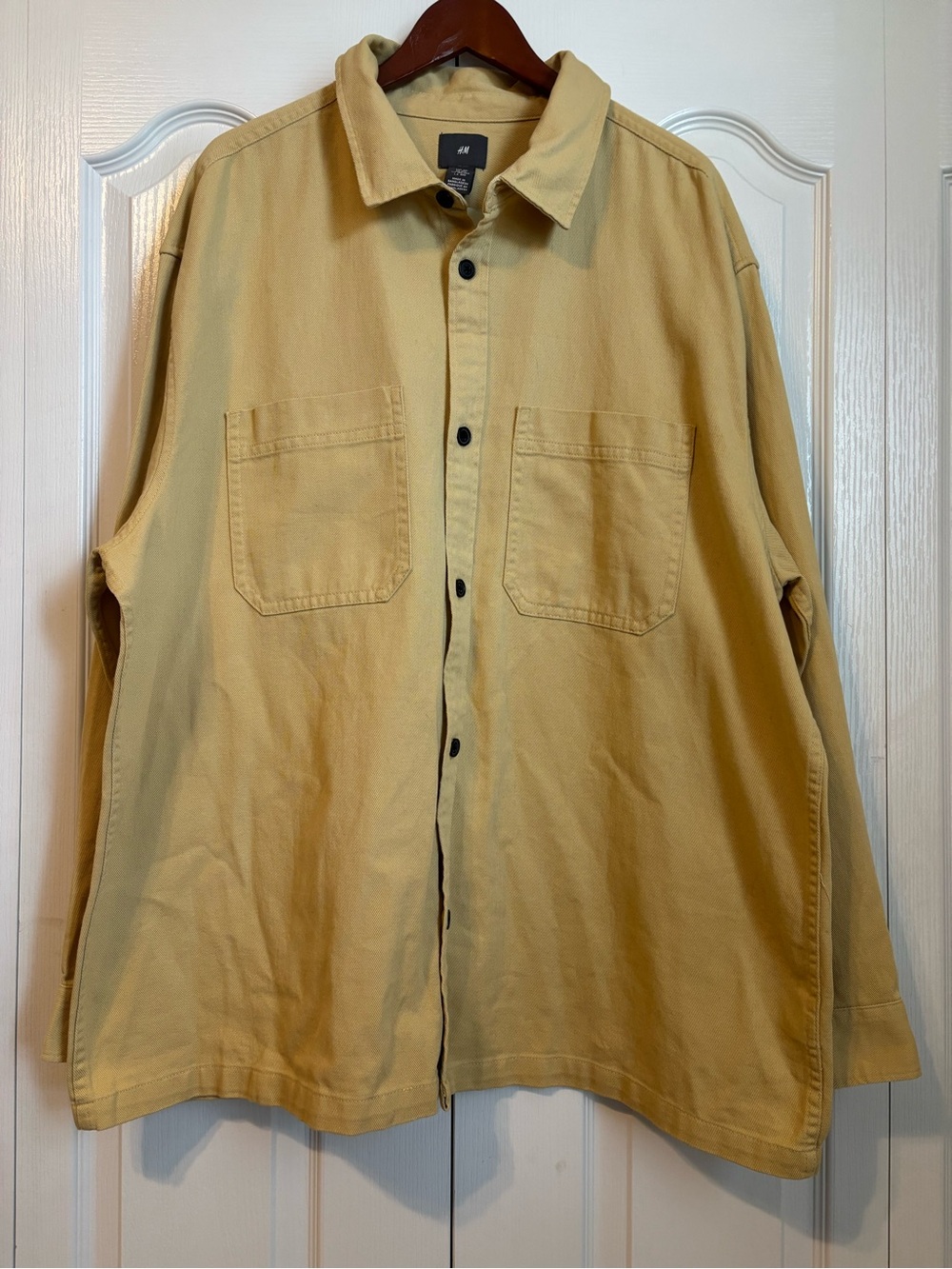 H&M Men's Overshirt Jacket - Yellow